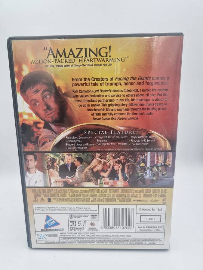 Fireproof DVD - Kirk Cameron & Erin Bethea