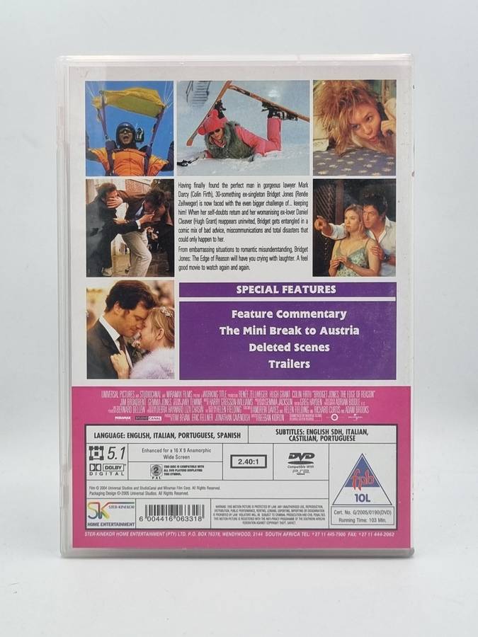 Bridget Jones The Edge of Reason DVD - Rene Zellweger, Hugh Grant & Colin Firth