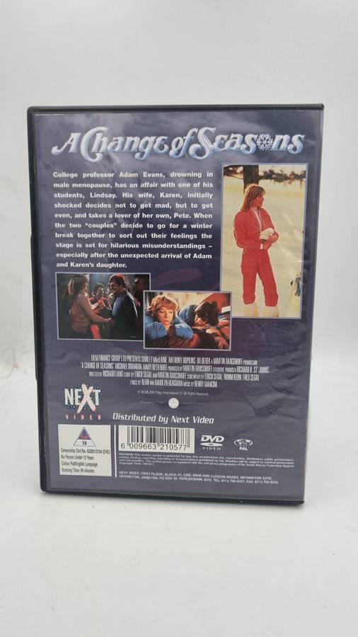 A Change of Seasons DVD - Shirley MacLaine, Anthony Hopkins & Bo Derek
