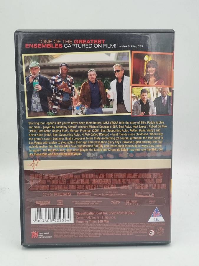 Last Vegas DVD - Douglas, De Niro, Freemen, Kline