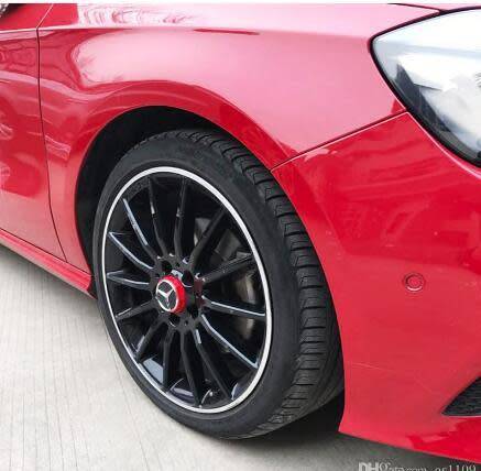 Mercedes black raised centre caps