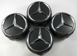 Mercedes black raised centre caps