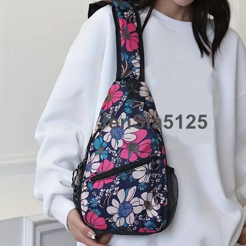 NEW IN - Ladies Floral Print Cycling Strap Cross Body Shoulder Bag