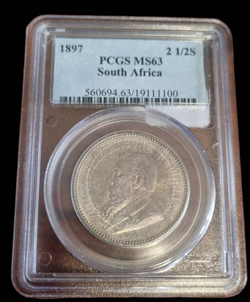 1897 ZAR 2.5 Shilling MS63