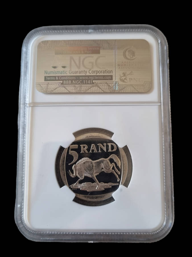 South Africa: High Grade 2000 Prooflike Mandela R5, NGC PL66 UC
