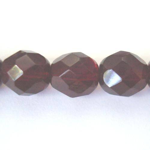 Czech Fire Polished 8mm 30pc - (+/- R0.67 each) - Garnet
