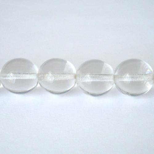 Czech Glass Round 14mm 18pc - (+/- R0.89 each) - Crystal Clear
