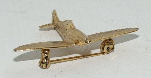Bright, shining WW2  "Spitfire" airplane brooch, good condition.