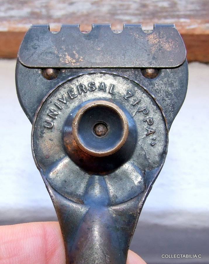 Patented metal detail scraper tool uses razor blades -"UNIVERSAL ZIPPA" Wonderful!