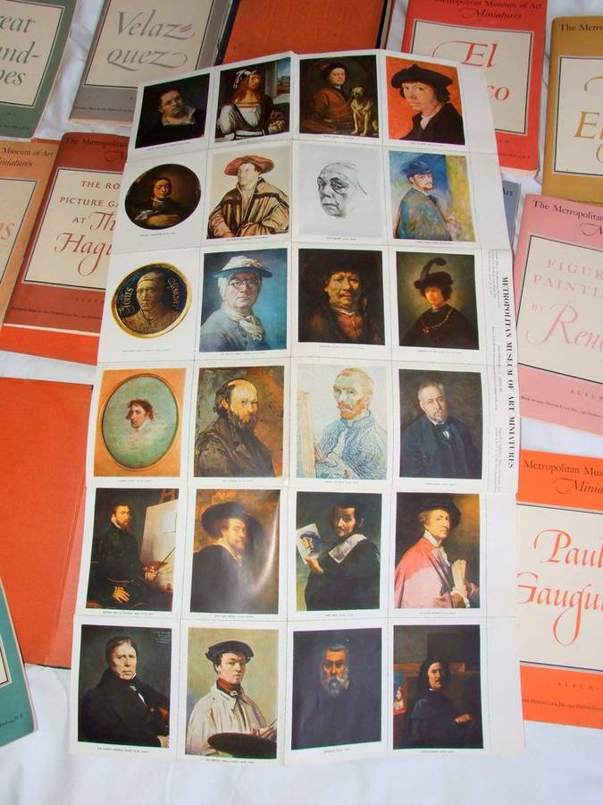 Collection of METROPOLITAN MUSEUM OF ART MINIATURES, 14 books in 3 boxes, published c1954