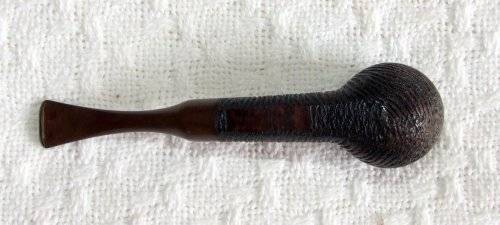 Lovely Vintage Estate SASIENI Rusticated Billiard Tobacco Pipe with Fantail stem!