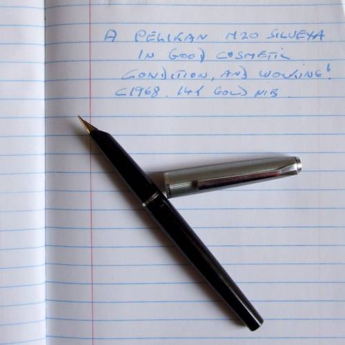 A vintage PELIKAN M20 SILVEXA fountain pen