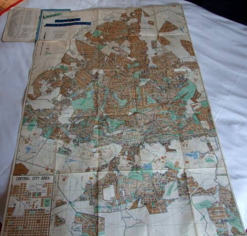 Vintage 1960`s Holmden`s Street Map of Greater Johannesburg