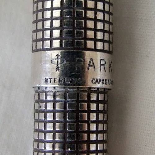 Sterling Silver PARKER 75 Cisele cap actuated ballpoint pen, USA.