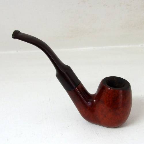 Vintage stand-up briar bent tobacco pipe