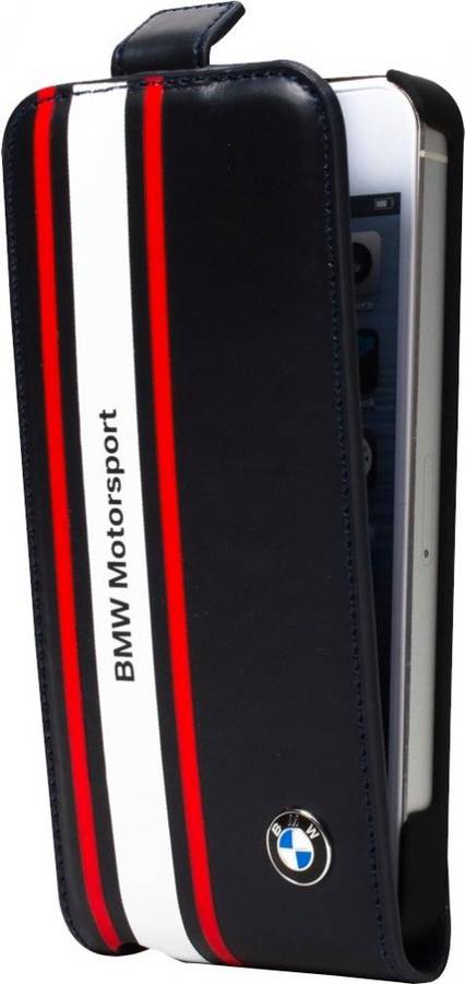 BMW Official Genuine Leather Flip Case Motorsport Edition For iPhone 5