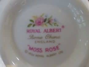 Royal Albert "Moss Rose" trio
