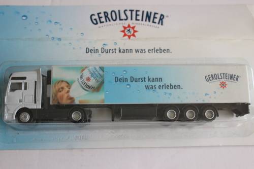 MAN Refrigerating Truck H0 1:87, Gerolsteiner Mineral water, brand-new and sealed.