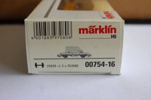 Maerklin H0 1:87 wagon with Mercedes Sprinter load, original box, brand new