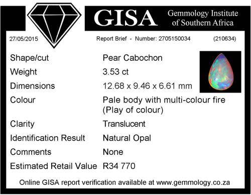 3.53 ct Natural Opal