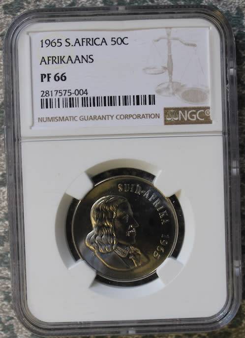 1965 PROOF 50 CENT - NGC GRADED PF66