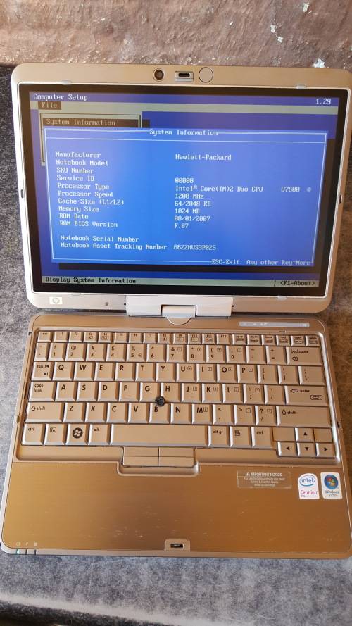 HP Tablet laptop PLEASE READ