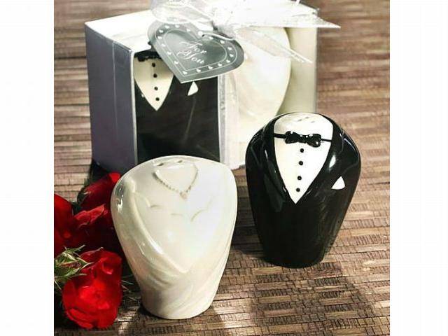 Wedding Favours - Bride and Groom Salt and Pepper Shakers