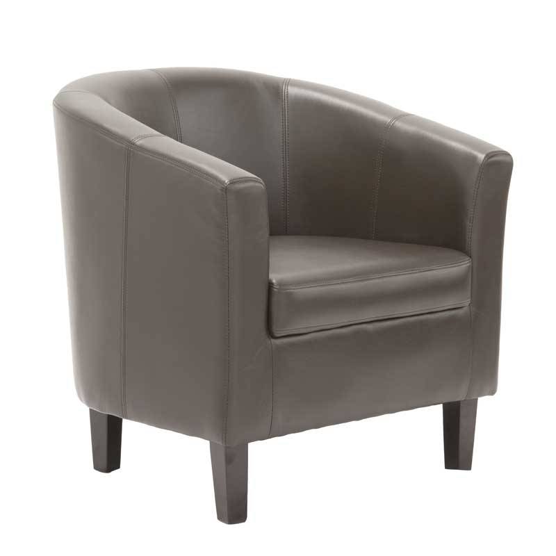 Stunning Leather Touch Tub Chair