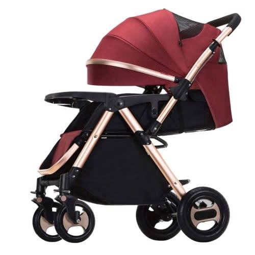 Ultra-lightweight Folding Travel Baby Stroller - Maroon Color
