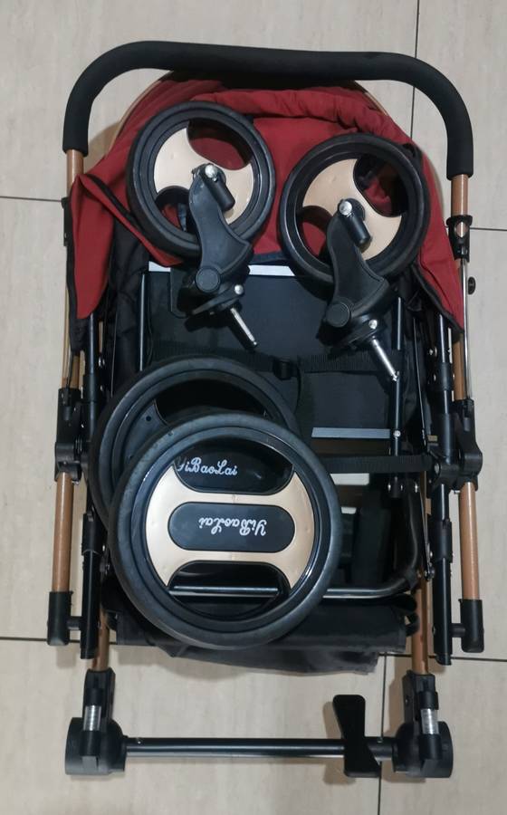 Ultra-lightweight Folding Travel Baby Stroller - Maroon Color