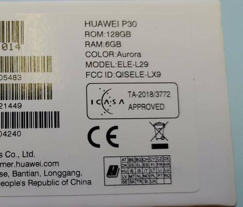 Huawei P30 Aurora Dual Sim  - 128gb and 6gb Ram - Local Stock and Sealed