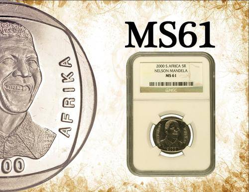 Nelson Mandela "Smiley" 2000 R5 MS61 (NGC Graded)