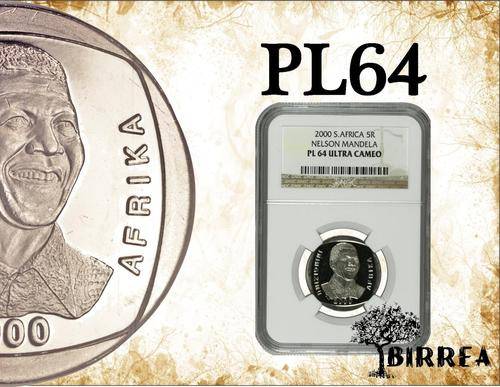 Nelson Mandela "Smiley" 2000 R5 PL64 Ultra Cameo (NGC Graded)