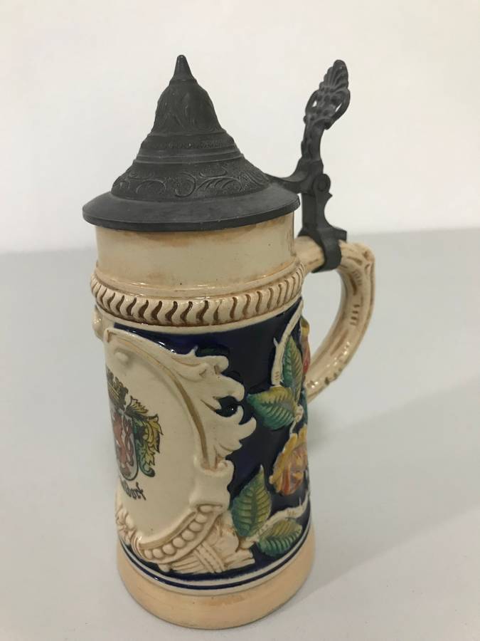 Original Gerz Beer Stein Lidded Zinn Beer Mug,German Beer Stein,German Beer Mug