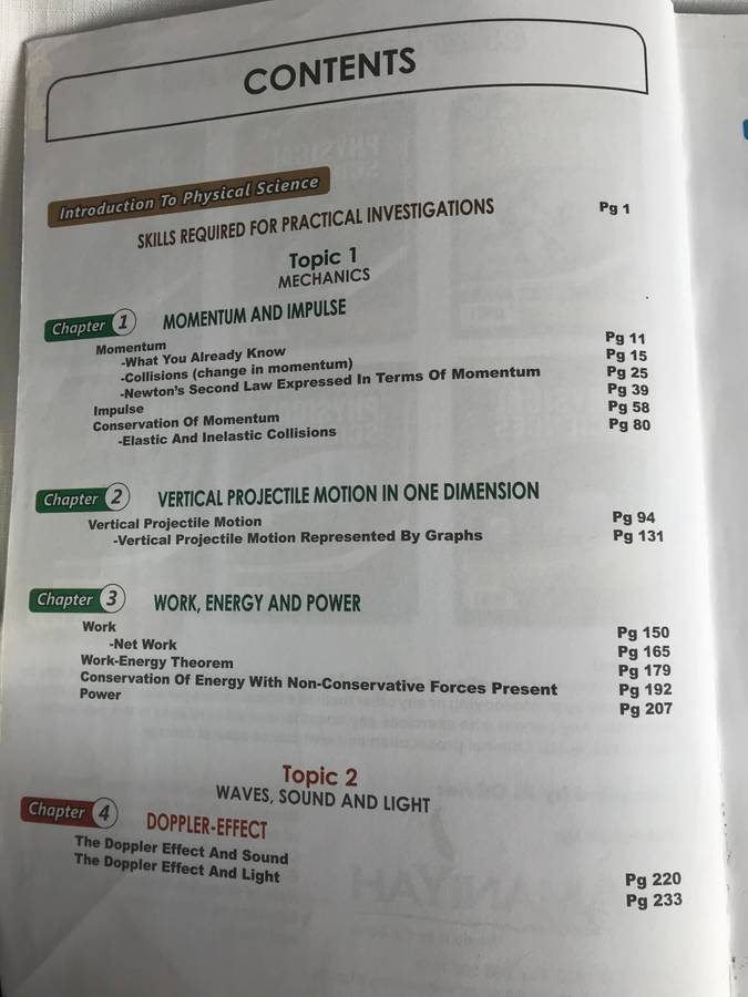 Grade 12 Physical Sciences Theory and Workbook