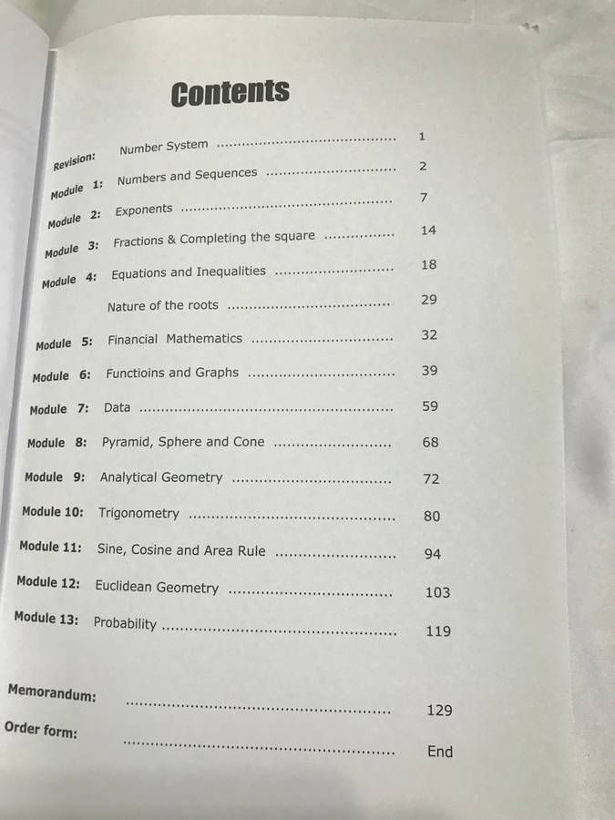 Grade 11 Mathematics Factor
