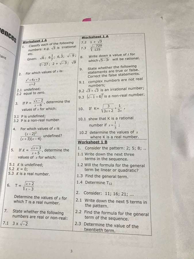 Grade 11 Mathematics Factor