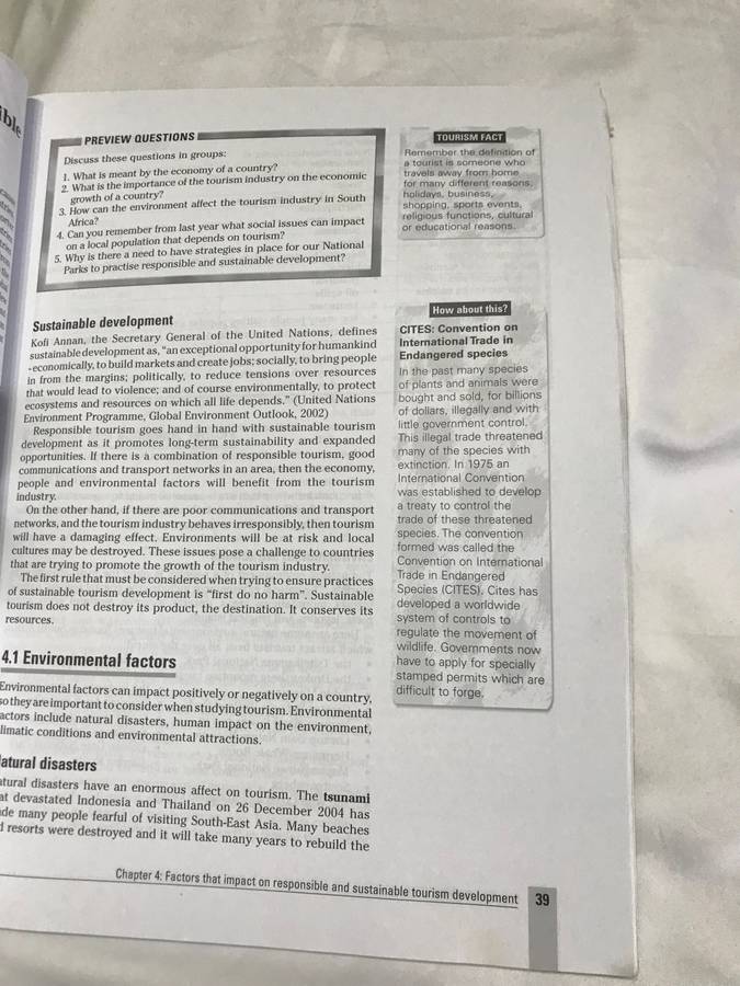 Grade 12 Tourism FOCUS