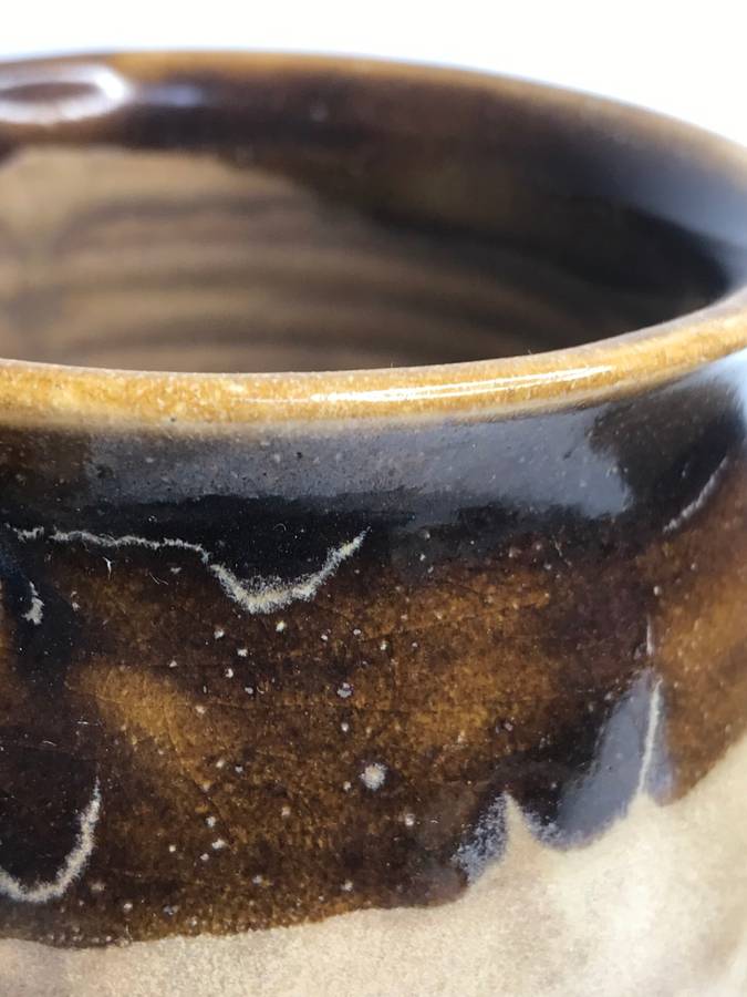 Hand made Glazed Mug 2 available signed and numbered at bottom Glossy Brown