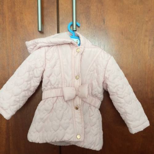 Woolies Babes Quilted Pink Winter coat with fleece lining 6-12 months