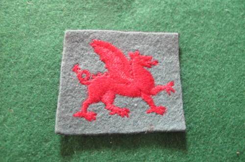 BRITAIN -  FORMATION BADGES OF WWII AND LATER - SOUTH WALES DISTRICT PATCH
