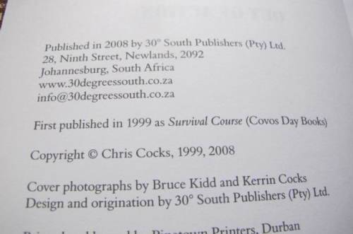 RHODESIA - OUT OF ACTION - CHRIS COCKS - HARDBACK EXCELLENT CONDITION