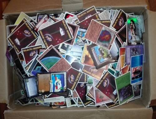 Box with thousands of collectible cards Galactic Empires, DBZ, Star Wars ect 3000+++