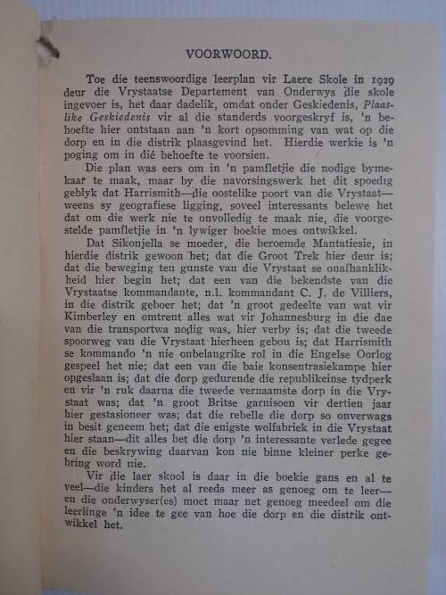 Die Geskiedenis Van Harrismith