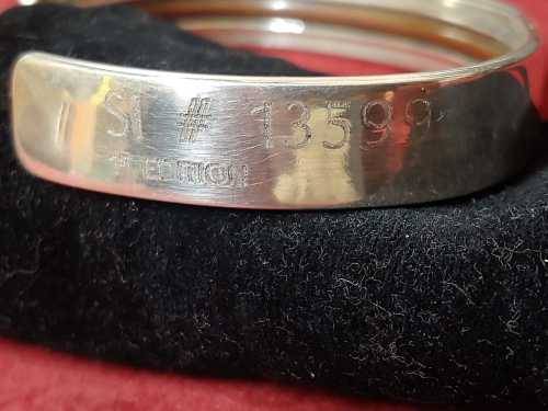 Mandela Silver Bangle 46664 - Limited Edition