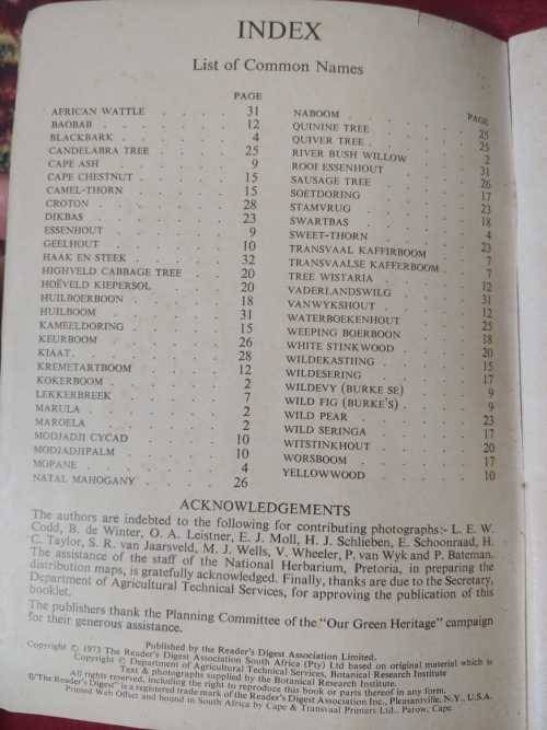 Know Your Trees - A Selection of Indigenous South African Trees