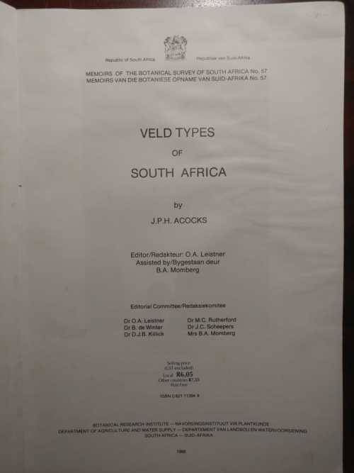 Veld Types of Southern Africa