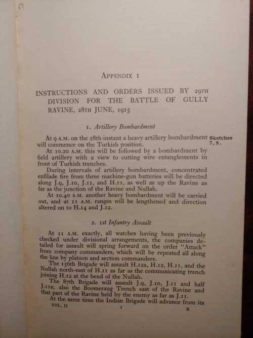 Gallipoli Military Operations - Vol. 2 - Maps & Appendices (Sir Algernon Boyle`s copy)