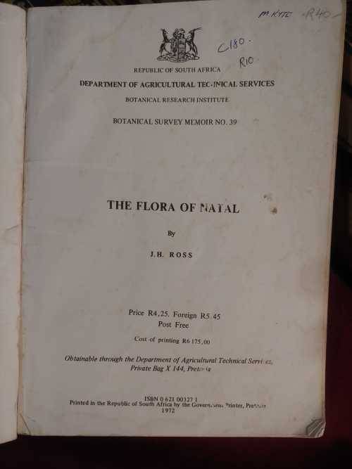 Flora of Natal - J. H. Ross