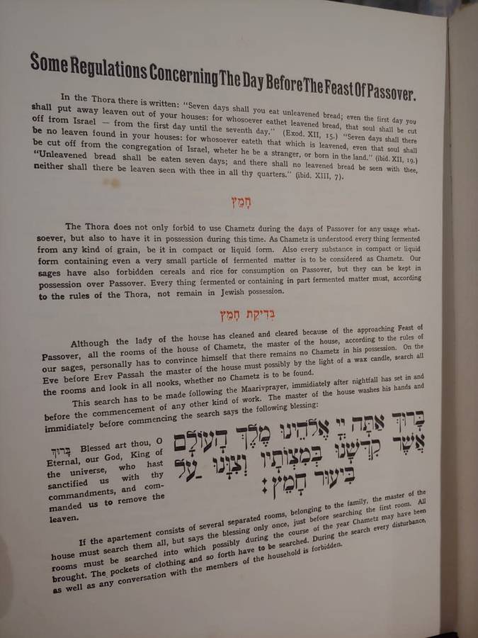 The Haggadah - Jewish Passover - Hebrew/English
